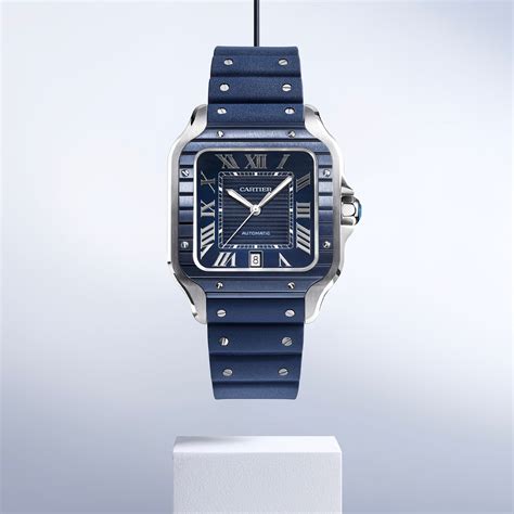 cartier santos 40mm blue|cartier santos chronograph.